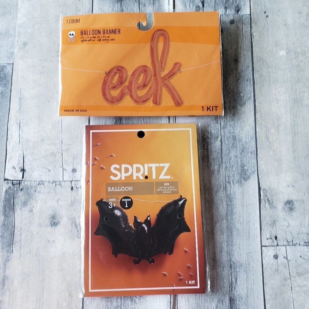 NWT - EEK and Bat Foil Balloons - Halloween